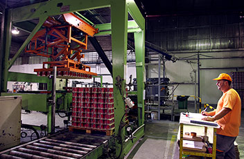 Modern facilities of packaging for transportation of products.